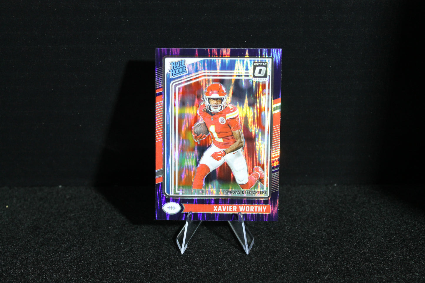 Xavier Worthy - 2024 Donruss Optic - Purple Shock - Rated Rookie