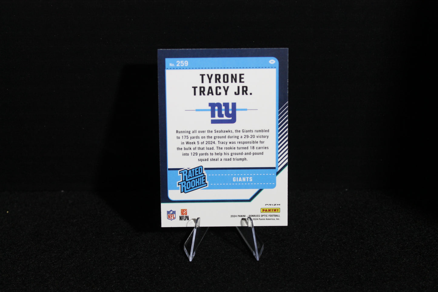 Tyrone Tracy Jr. - 2024 Donruss Optic - Purple Shock - Rated Rookie