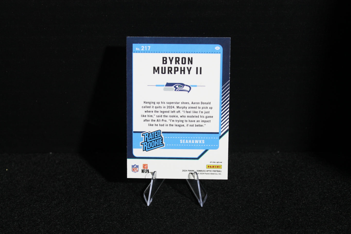 Byron Murphy II - 2024 Donruss Optic - Purple Shock - Rated Rookie