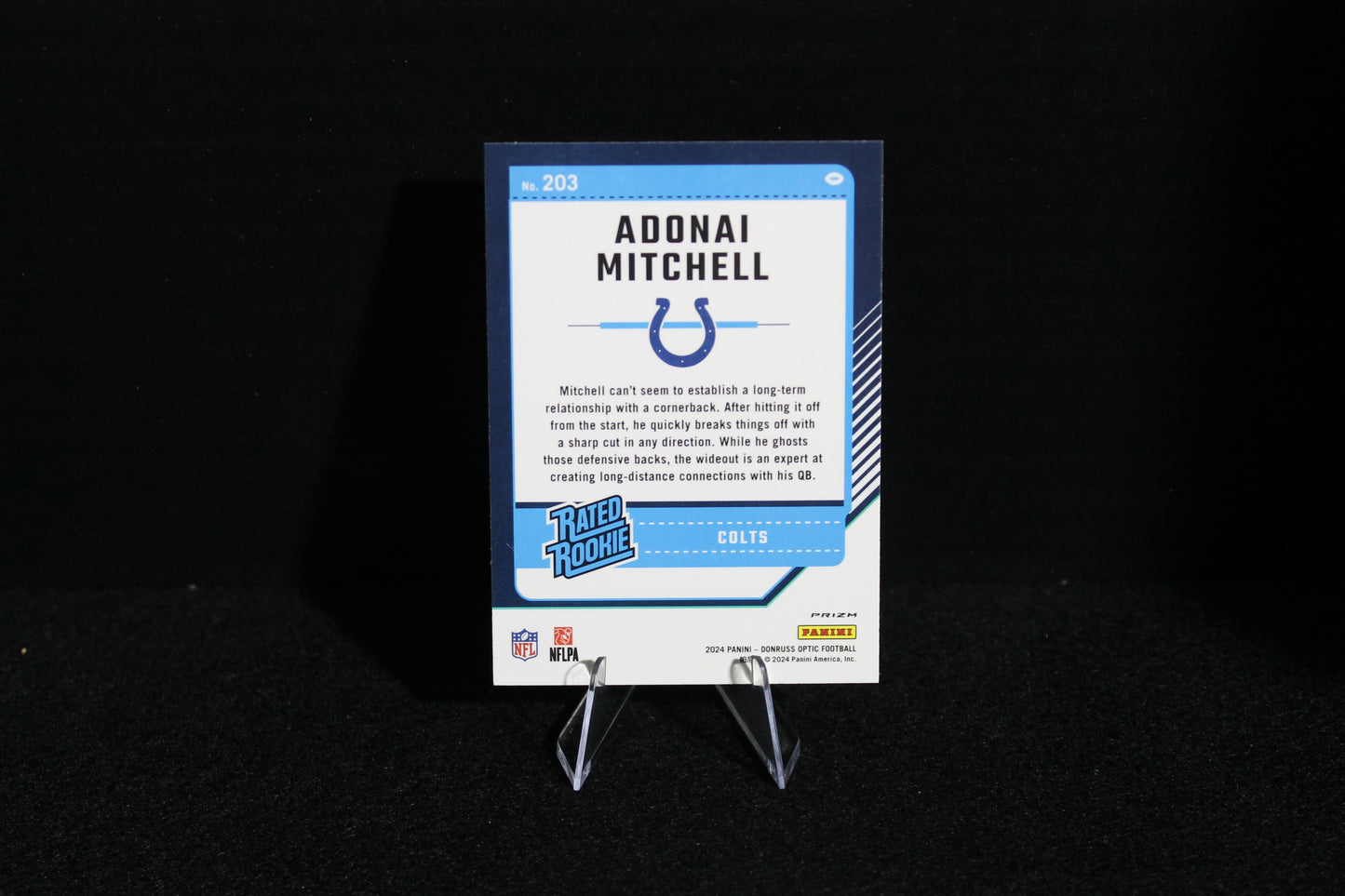 Adonai Mitchell - 2024 Donruss Optic - Purple Shock - Rated Rookie