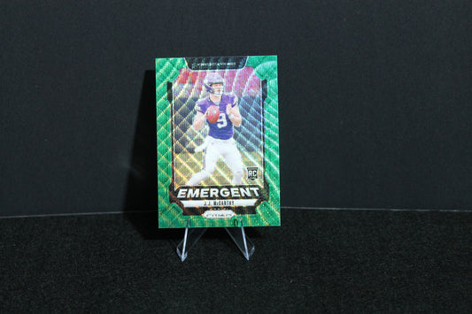 J.J. McMarthy - 2024 Panini Prizm - Green Wave Emergent - Rookie