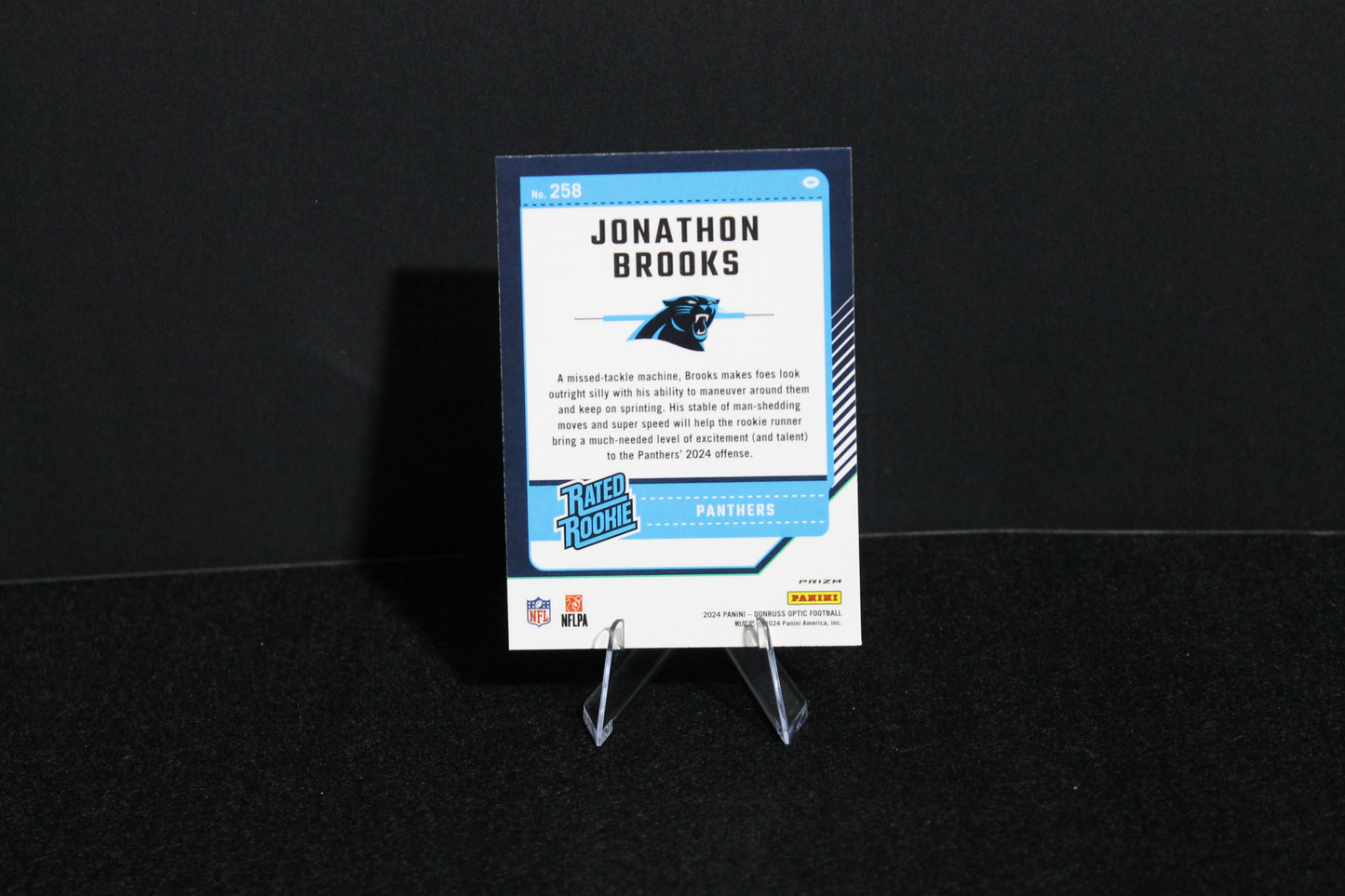 Jonathan Brooks - 2024 Donruss Optic - Blue Hyper - Rated Rookie