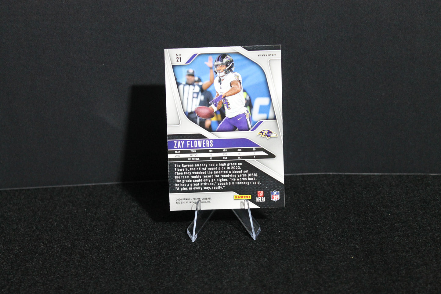 Zay Flowers - 2024 Panini Prizm - Red White & Blue