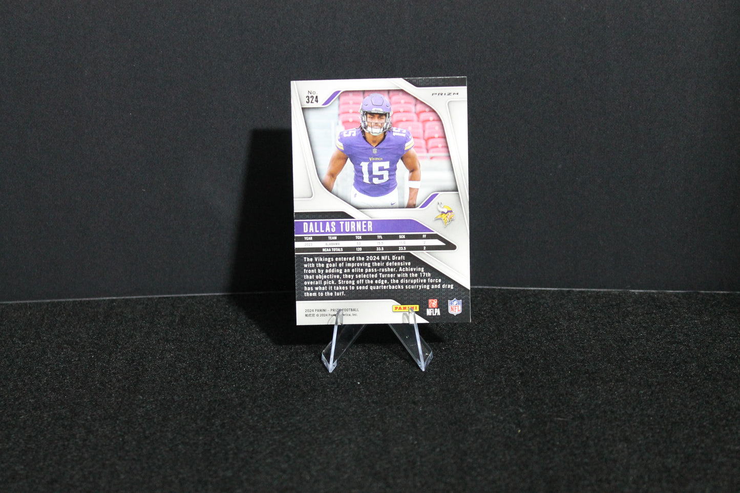 Dallas Turner - 2024 Panini Prizm - Silver Prizm - Rookie