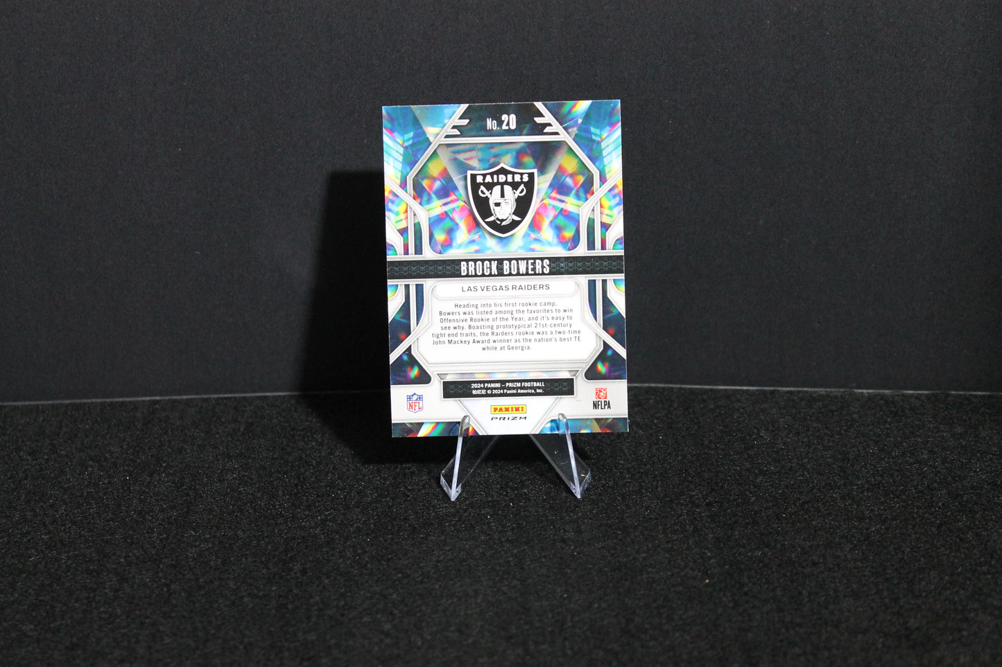 Brock Bowers - 2024 Panini Prizm - Green Wave Prizmatic - Rookie