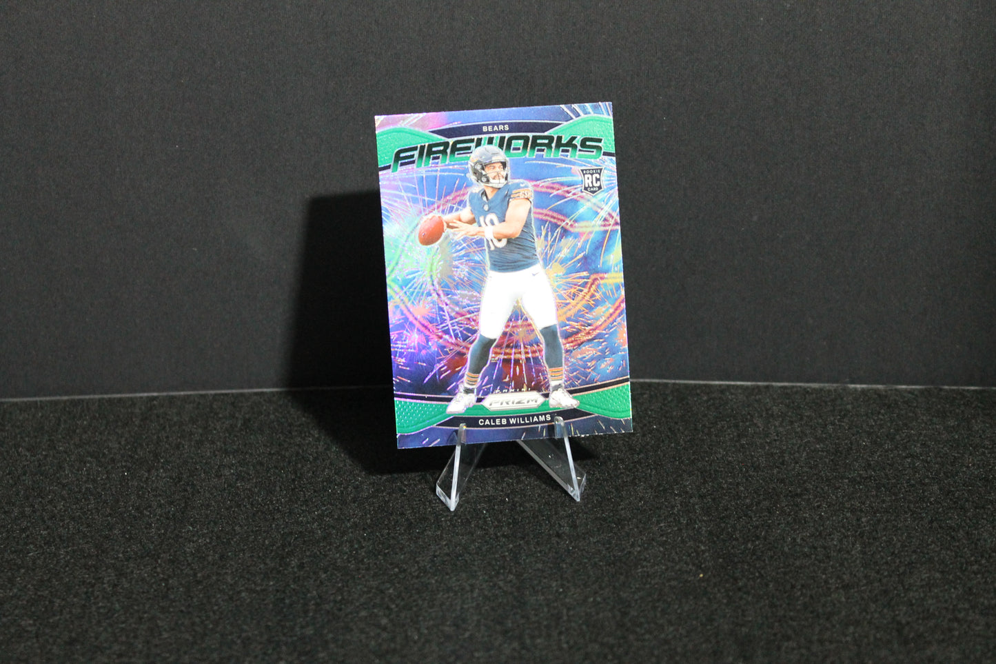 Caleb Williams - 2024 Panini Prizm - Green Fireworks - Rookie