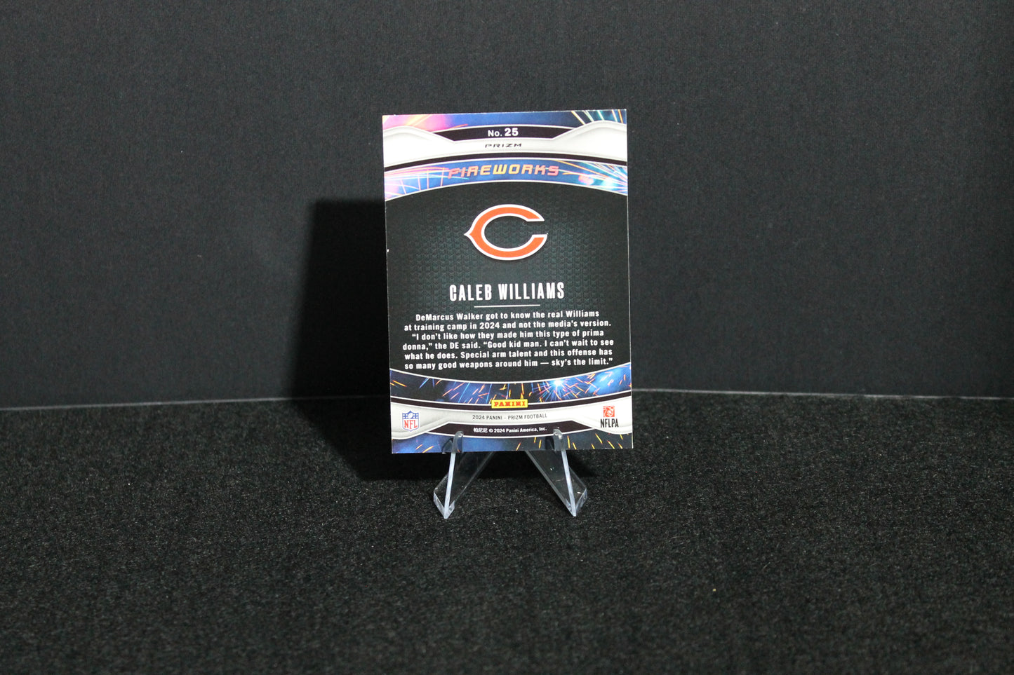 Caleb Williams - 2024 Panini Prizm - Green Fireworks - Rookie
