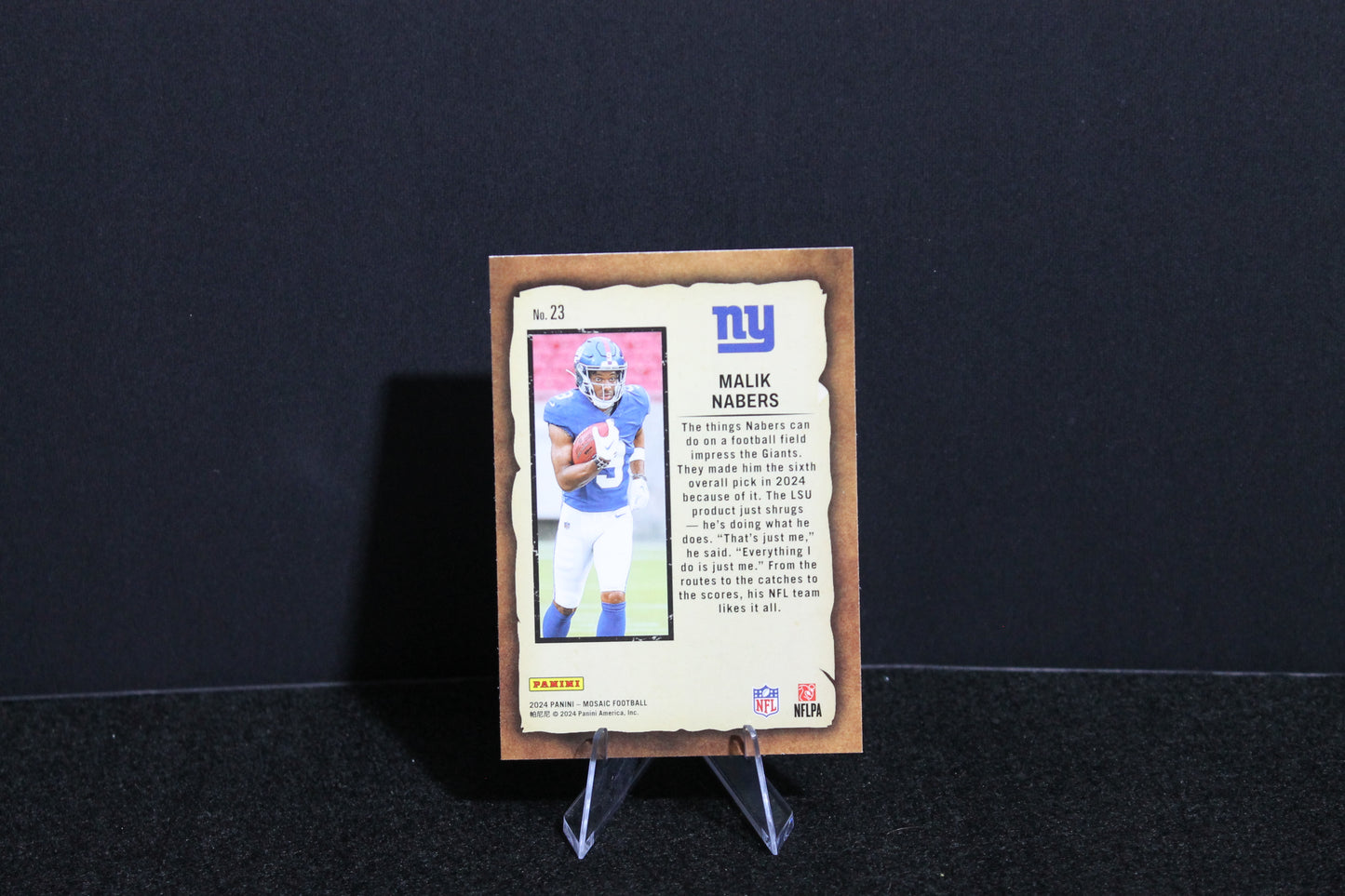 Malik Nabers - 2024 Mosaic Football - Notoriety - Rookie