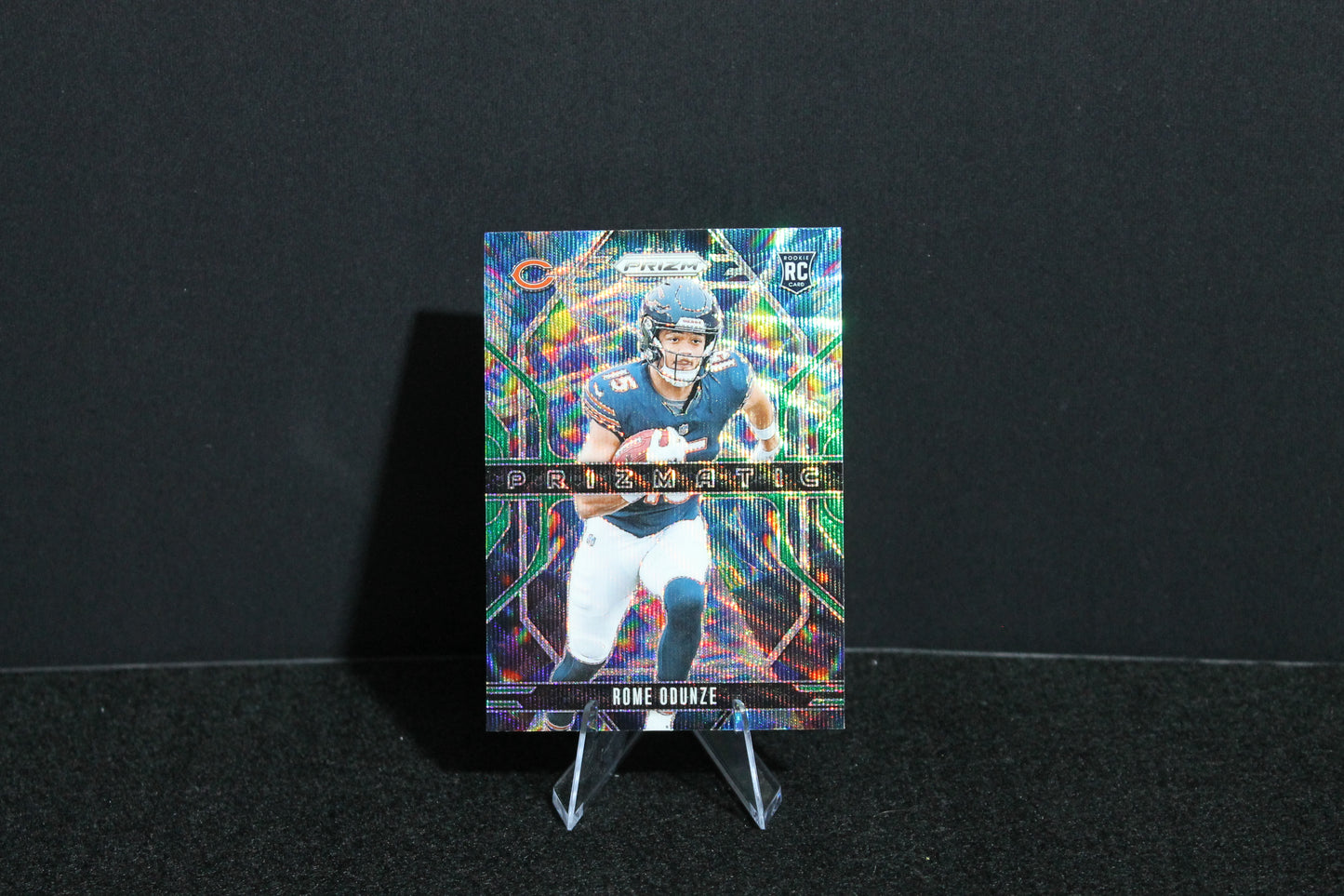 Rome Odunze - 2024 Panini Prizm - Green Wave Prizmatic - Rookie
