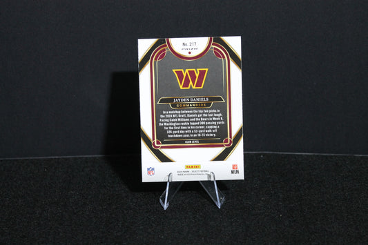 Jayden Daniels - 2024 Select Football - Red & Blue Shock - Club Level - Rookie