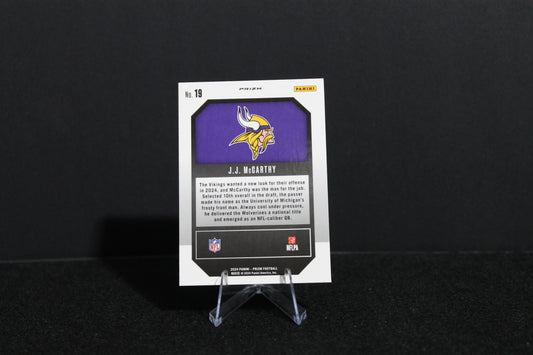 J.J. McCarthy - 2024 Panini Prizm - Green Ice Emergent - Rookie