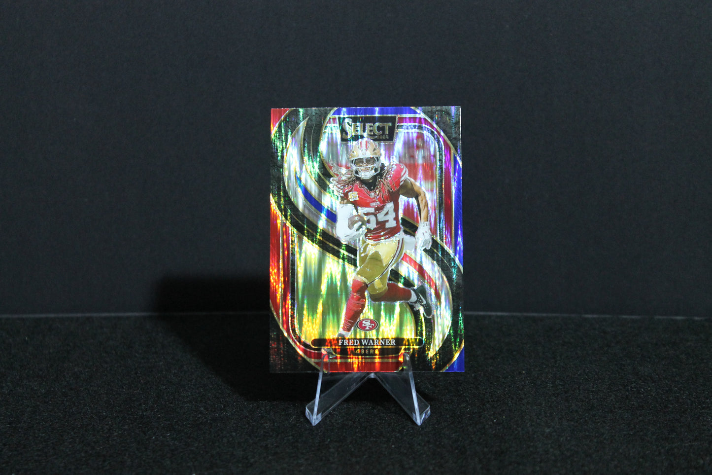 Fred Warner - 2024 Select Football - Red & Blue Shock - Premier Level
