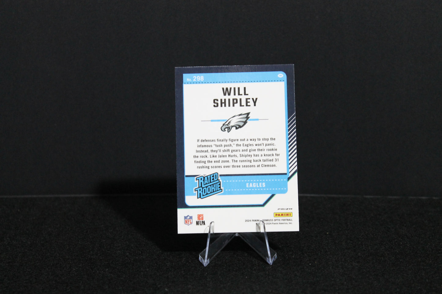 Will Shipley - 2024 Donruss Optic - Purple Shock - Rated Rookie