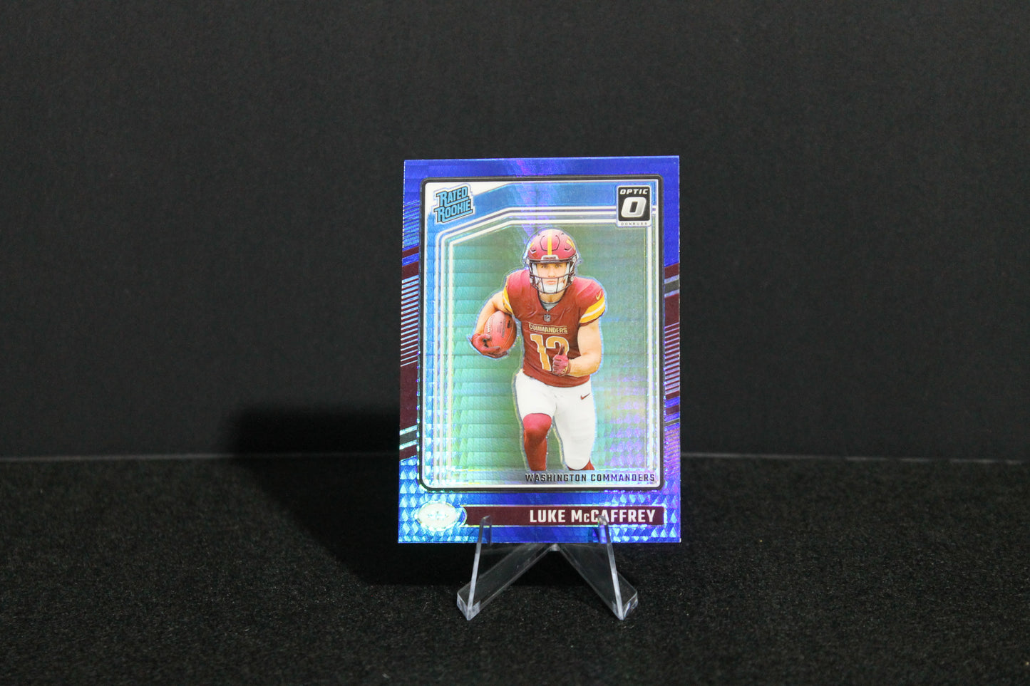 Luke McCaffrey - 2024 Donruss Optic - Blue Hyper - Rated Rookie