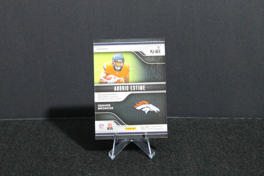 Audric Estime - 2024 Panini Prizm - Neon Green Pulsar Premier Jerseys - Rookie