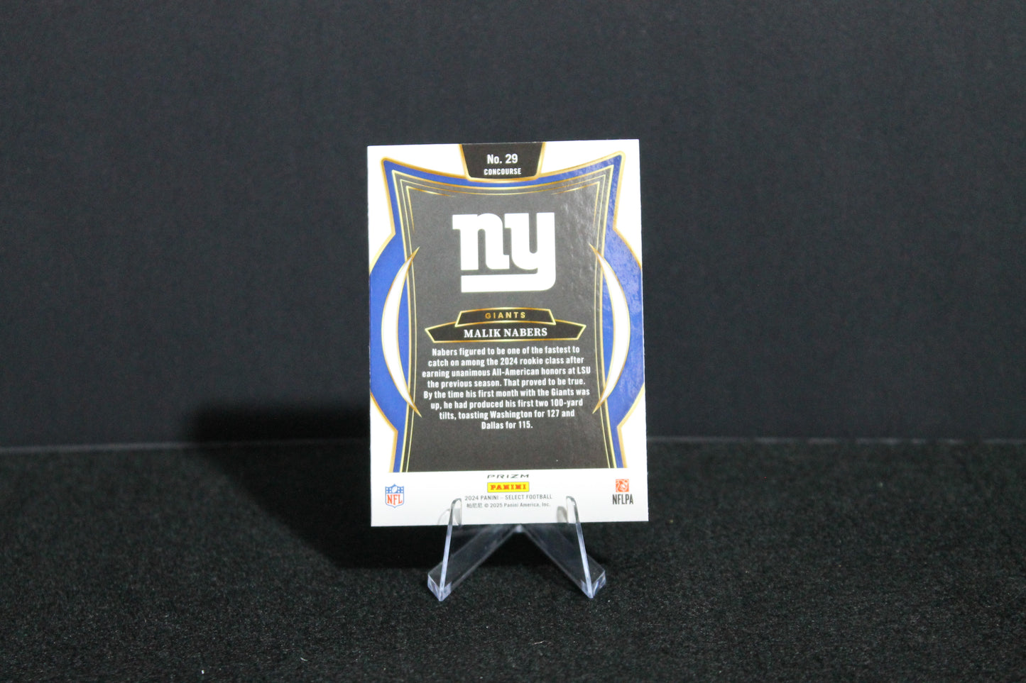Malik Nabers - 2024 Select Football - Red & Blue Shock - Concourse - Rookie