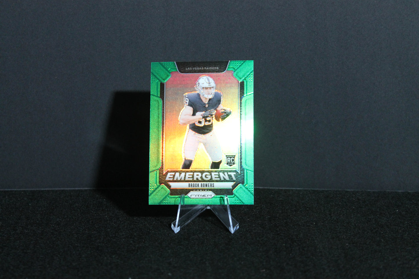 Brock Bowers - 2024 Panini Prizm - Green Emergent - Rookie