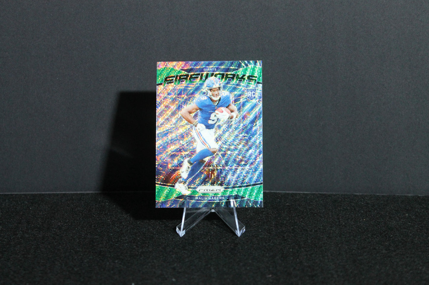 Malik Nabers - 2024 Panini Prizm - Green Wave Fireworks - Rookie