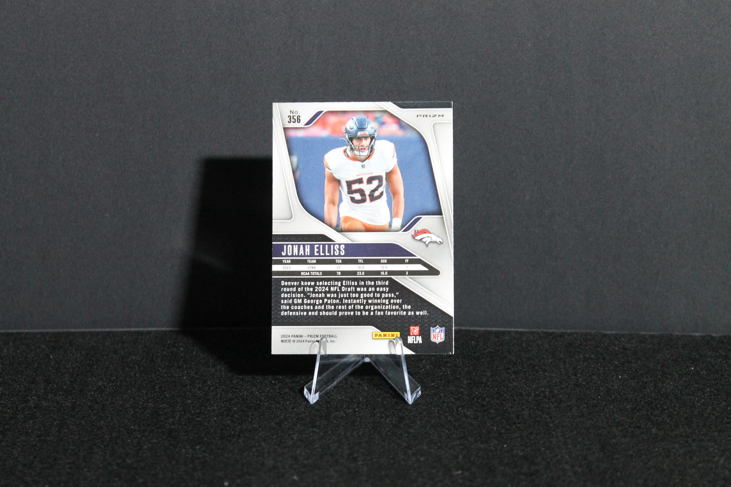Jonah Elliss - 2024 Panini Prizm - Green Wave - Rookie
