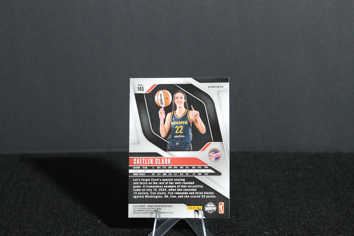 Caitlin Clark - 2024 Panini Prizm WNBA - Blue Velocity - Rookie Variation