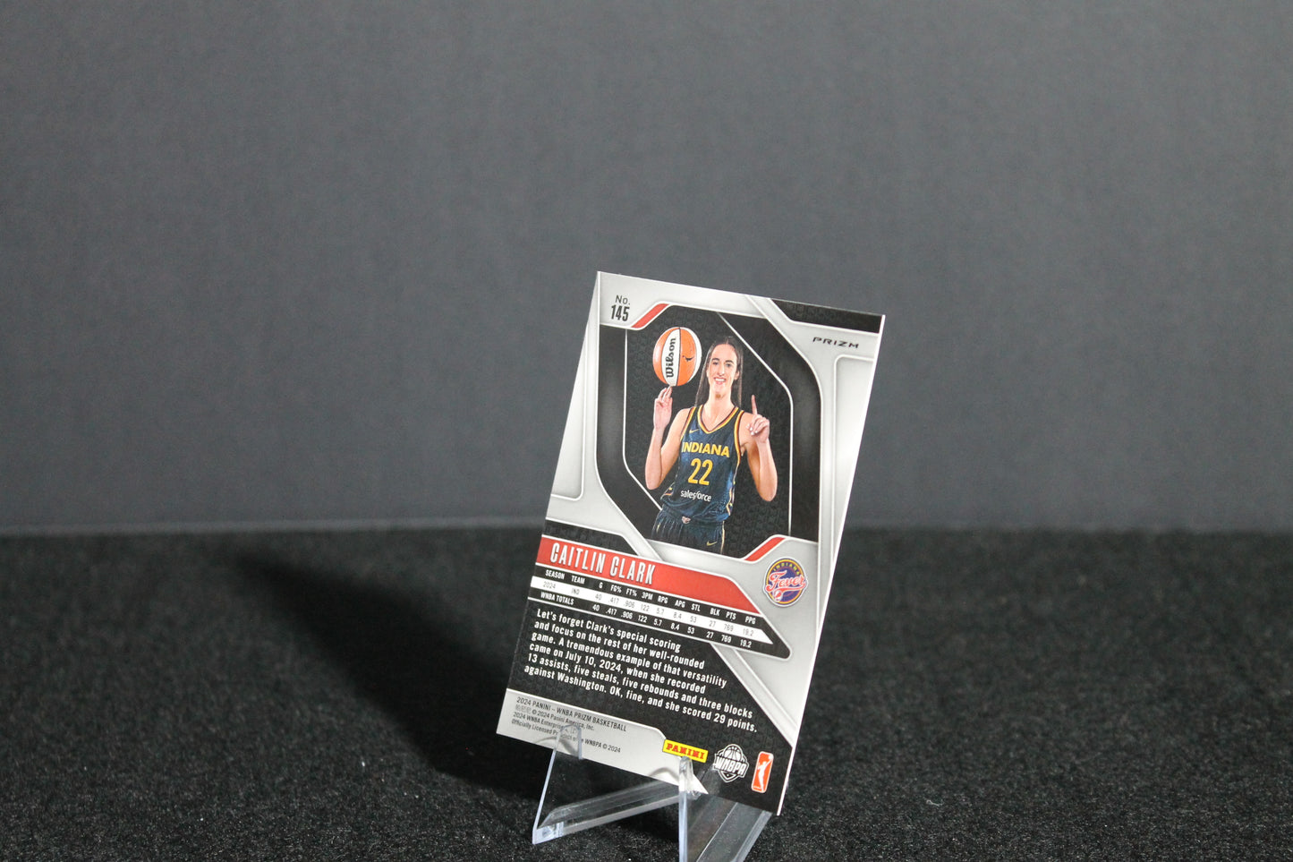 Caitlin Clark - 2024 Panini Prizm WNBA - Blue Velocity - Rookie Variation