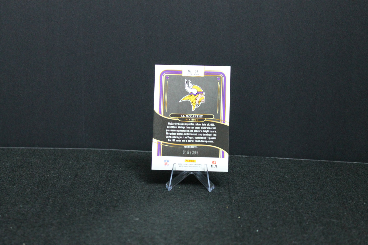 J.J. McCarthy - 2024 Select Football - Orange Shock /399 - Premier Level - Rookie