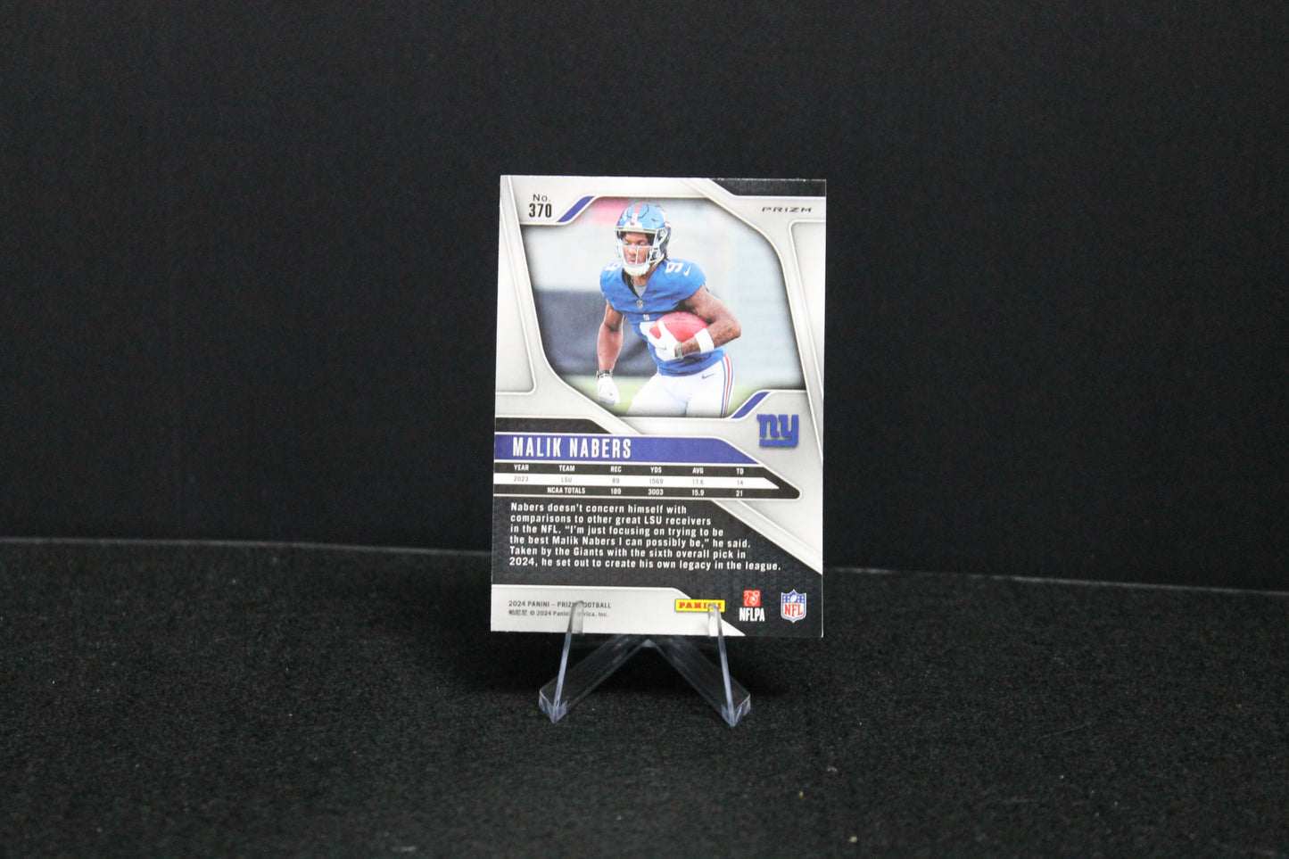 Malik Nabers - 2024 Panini Prizm - Silver Prizm - Rookie