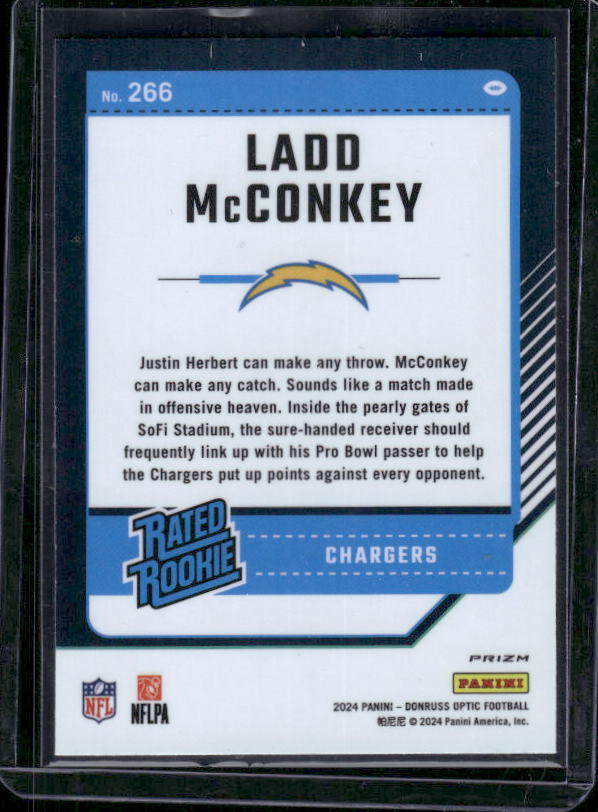 Ladd McConkey - 2024 Donruss Optic - Green Velocity - Rookie