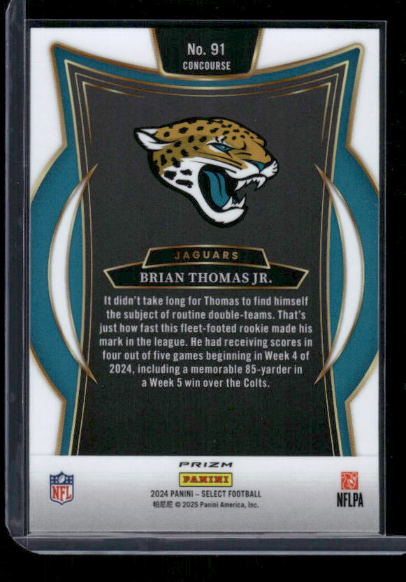 Brian Thomas Jr. - 2024 Select Football - Silver - Concourse - Rookie