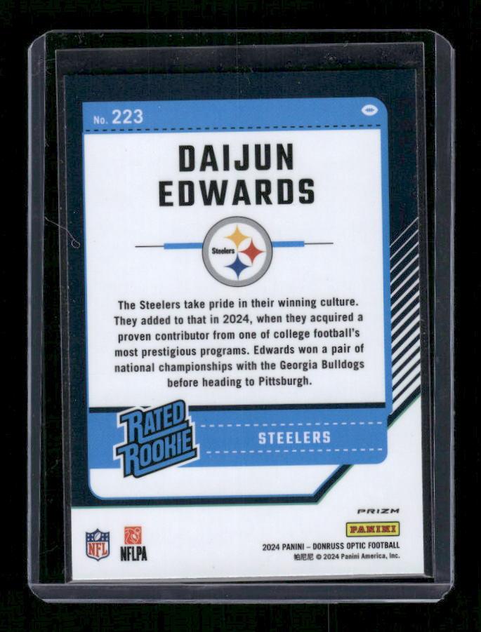Daijun Edwards - 2024 Donruss Optic - Green Velocity - Rated Rookie