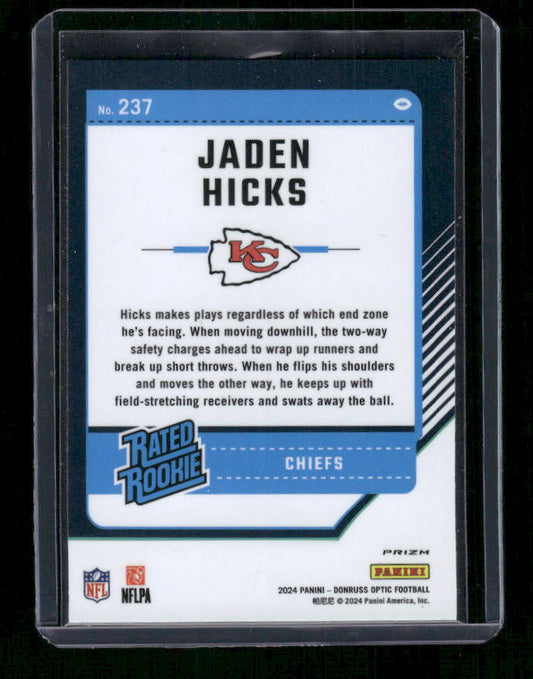 Jaden Hicks - 2024 Donruss Optic - Green Velocity - Rated Rookie