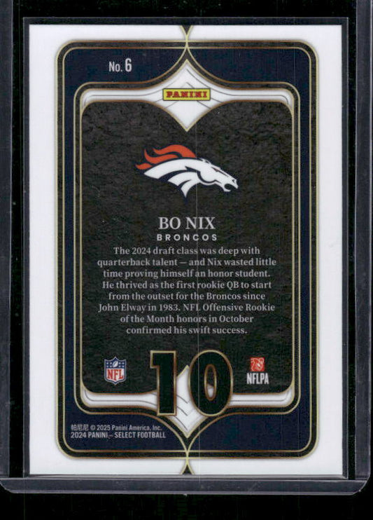 Bo Nix - 2024 Select Football - Numbers - Rookie