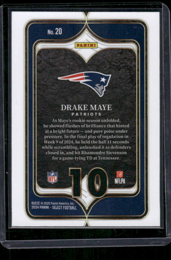 Drake Maye - 2024 Select Football - Numbers - Rookie