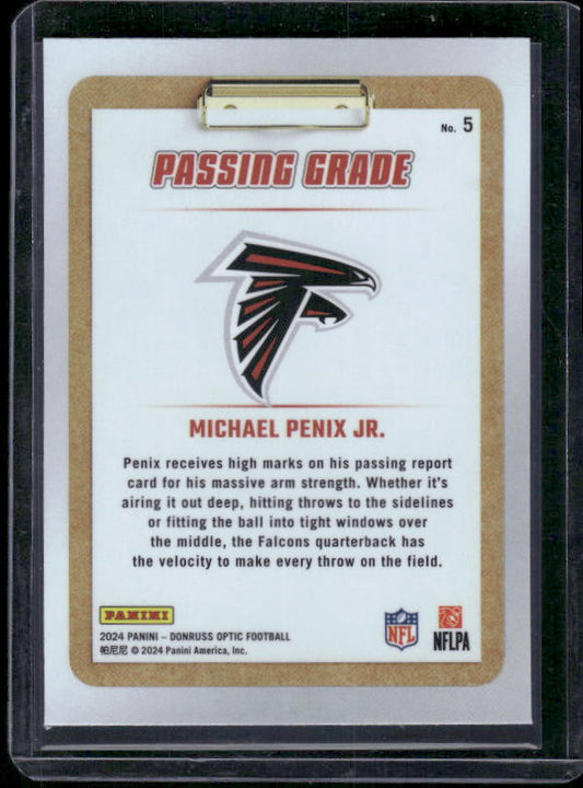 Michael Penix Jr - 2024 Donruss Optic - Passing Grade - Rookie