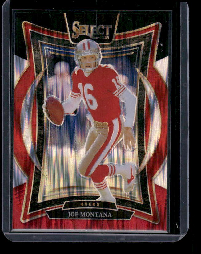 Joe Montana - 2024 Select Football - Red / Black Shock - Concourse