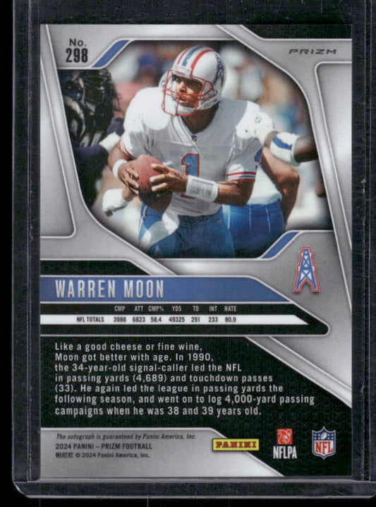 Warren Moon - 2024 Panini Prizm - Silver Prizm Auto