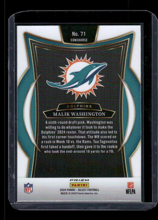 Malik Washington - 2024 Select Football - Red / Black Shock - Concourse - Rookie