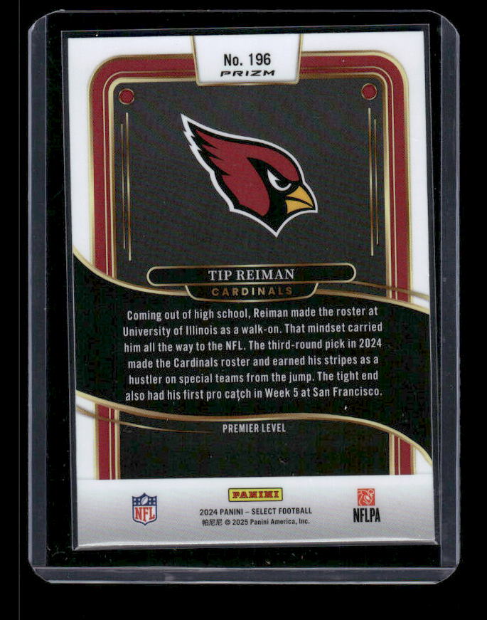 Tip Reiman - 2024 Select Football - Red / Black Shock - Premier Level - Rookie