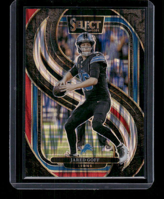 Jared Goff - 2024 Select Football - Red / Black Shock - Premier Level