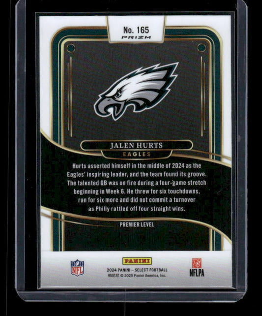 Jalen Hurts - 2024 Select Football - Red / Black Shock - Premier Level