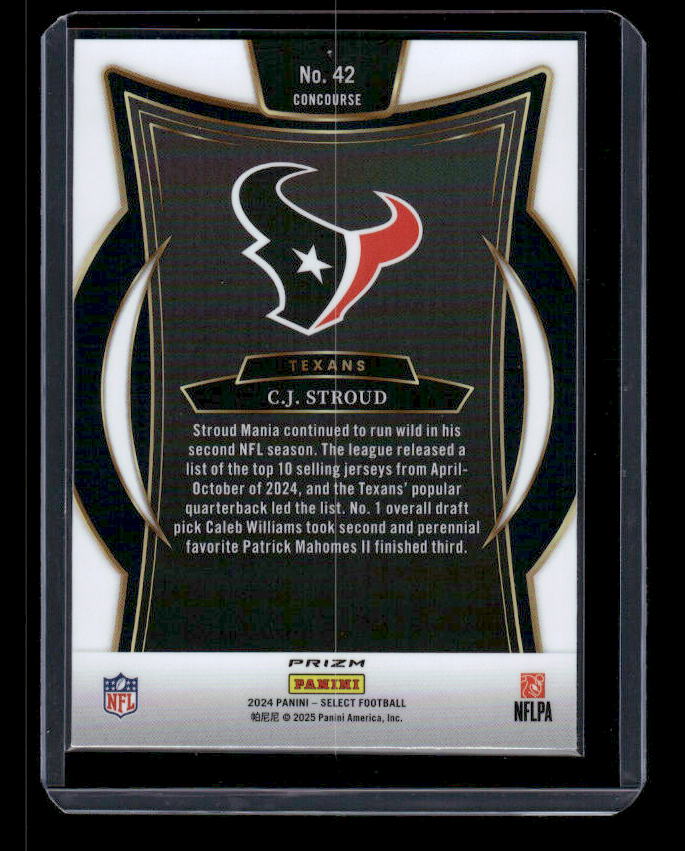 C.J. Stroud - 2024 Select Football - Red / Black Shock - Concourse
