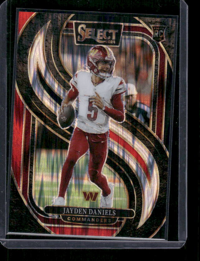 Jayden Daniels - 2024 Select Football - Red / Black Shock - Premier Level - Rookie