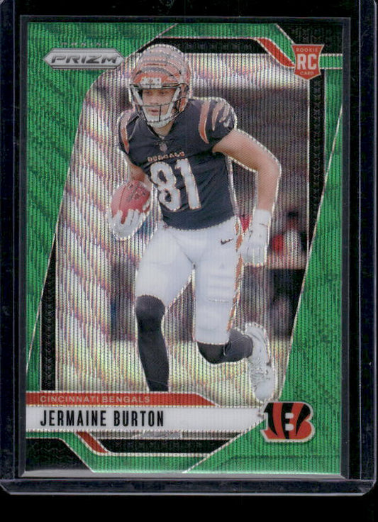 Jermaine Burton - 2024 Panini Prizm - Green Wave - Rookie
