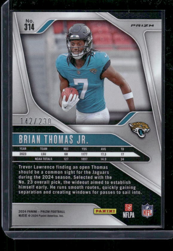 Brian Thomas Jr - 2024 Panini Prizm - Blue Wave /230 - Rookie