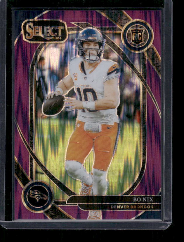Bo Nix - 2024 Select Football - Purple Shock /360 - Club Level - Rookie