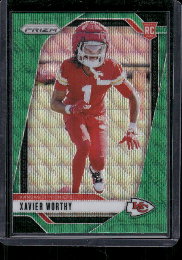 Xavier Worthy - 2024 Panini Prizm - Green Wave - Rookie