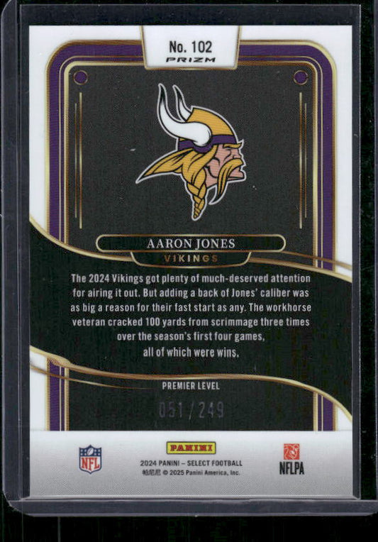 Aaron Jones - 2024 Select Football - Tri Color /249 - Premier Level