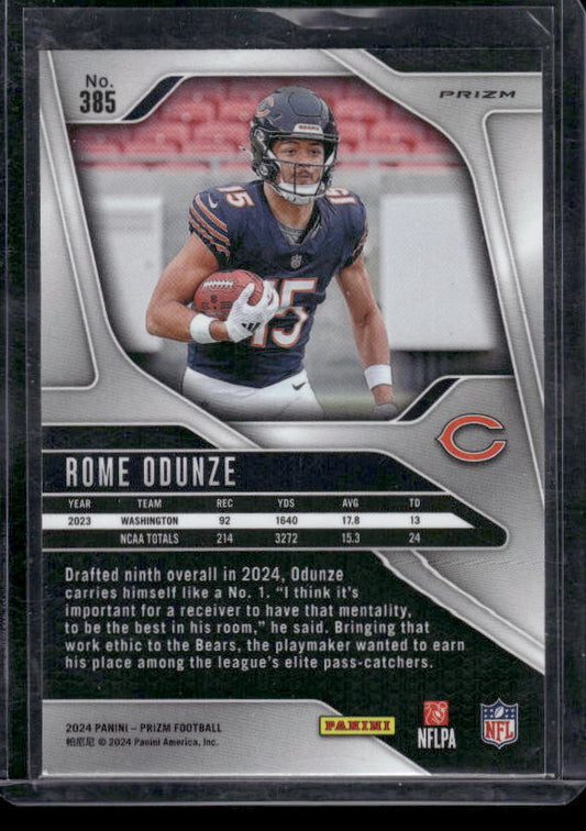 Rome Odunze - 2024 Panini Prizm - Silver Prizm - Rookie