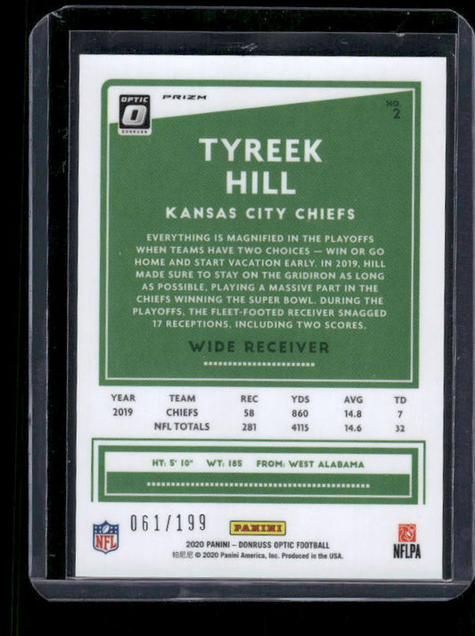 Tyreek Hill - 2020 Donruss Optic - Wave /199