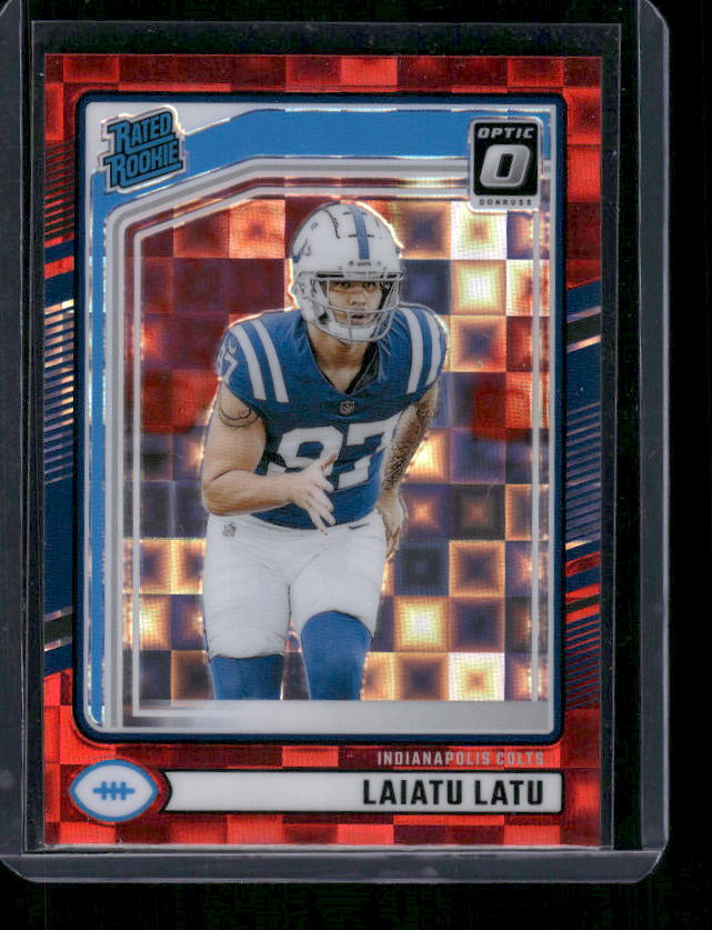 Laiatu Latu - 2024 Donruss Optic - Red Pandora - Rated Rookie